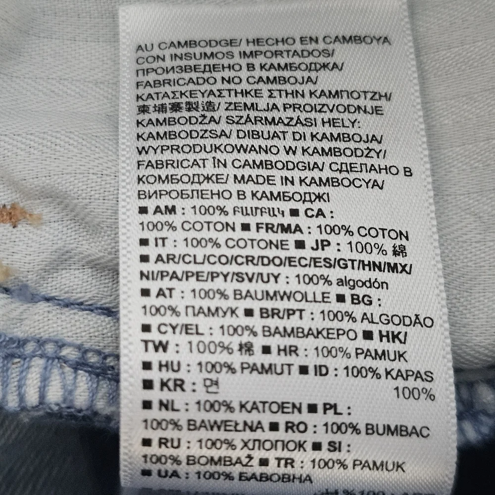 Gap Kids Girlfriend Jeans 8 Slim Patchwork Light Wash Cotton‎ Raw Hem